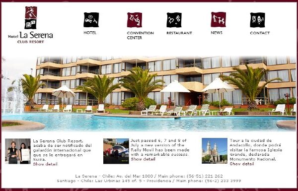 Diseño web Hotel La Serena Club Resort