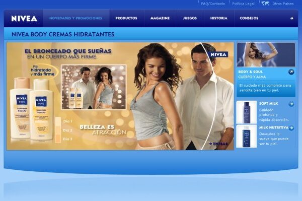 diseño web nivea body